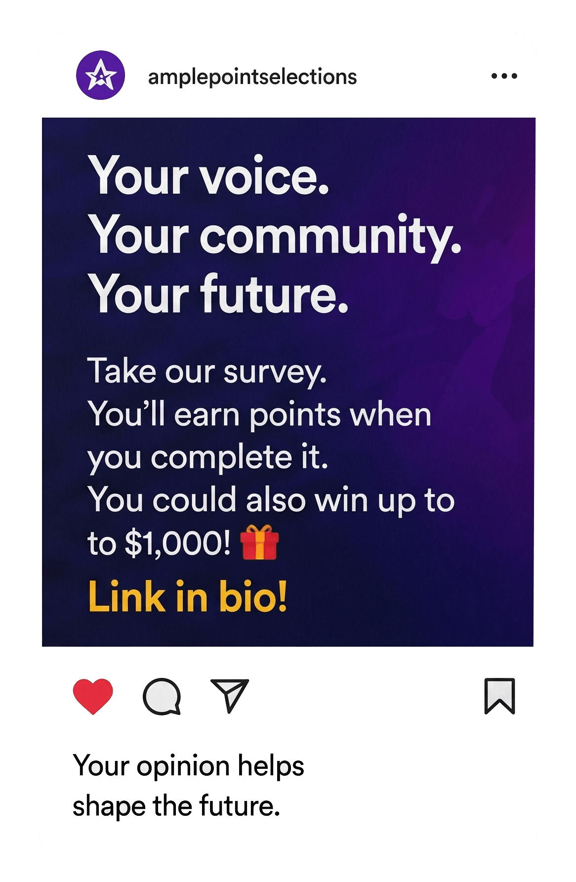 Instagram social media campaign post