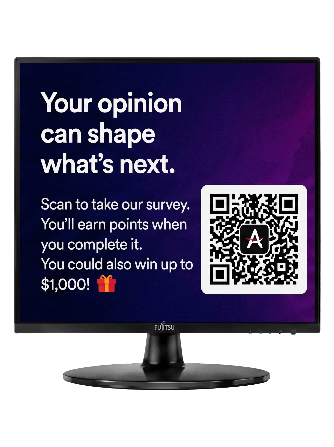 TV streaming ad with QR code